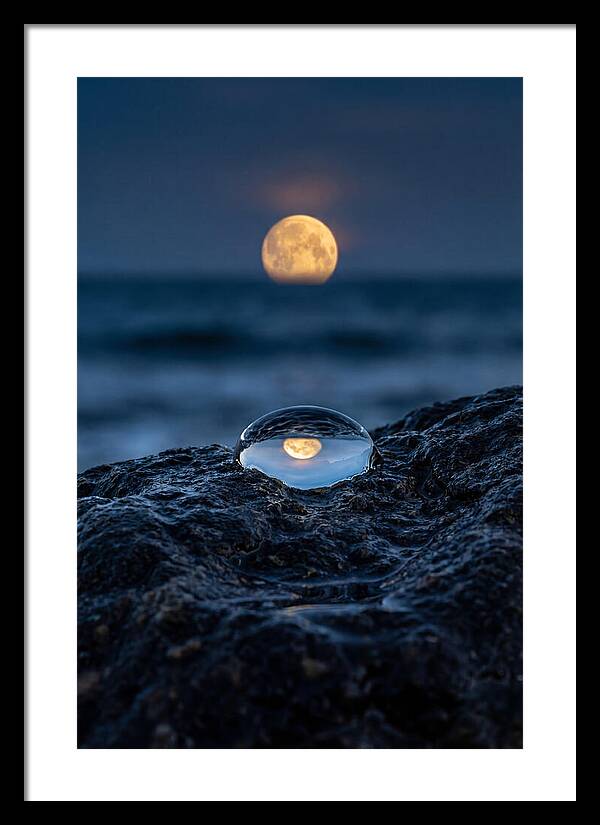 Moonrise Over Ocean Reflection