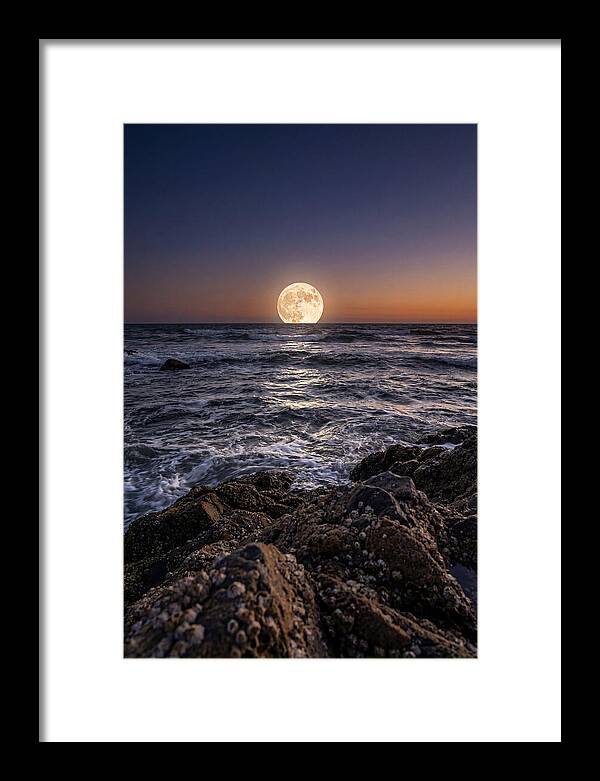 Moonrise Over Ocean Waves