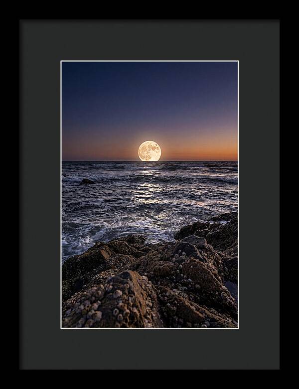 Moonrise Over Ocean Waves