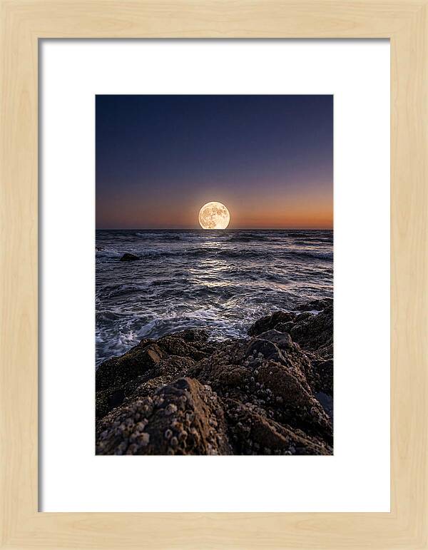 Moonrise Over Ocean Waves