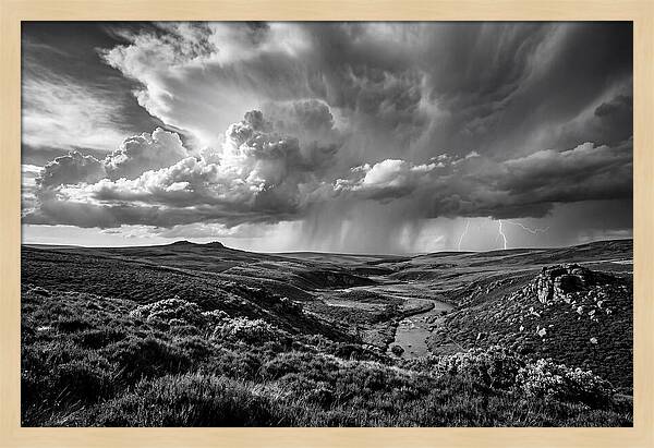 Moorland Vista Under Stormy Skies