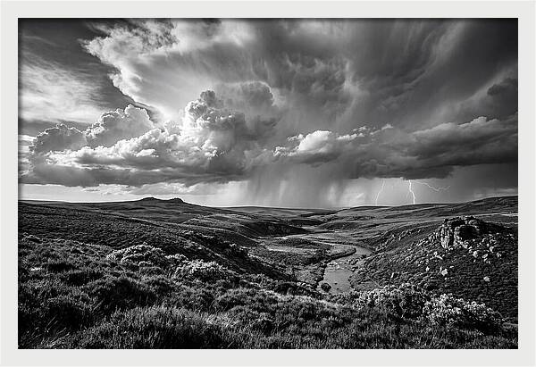 Moorland Vista Under Stormy Skies
