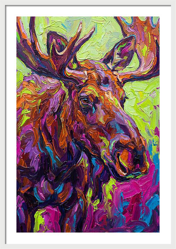 Moose In Vibrant Colors
