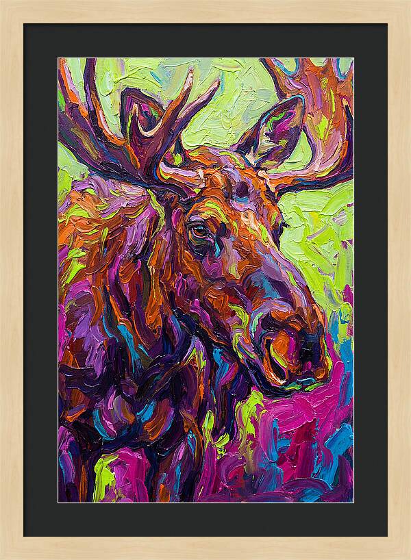 Moose In Vibrant Colors