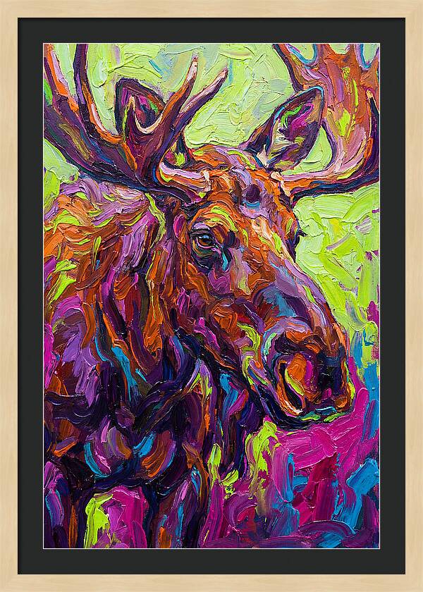 Moose In Vibrant Colors