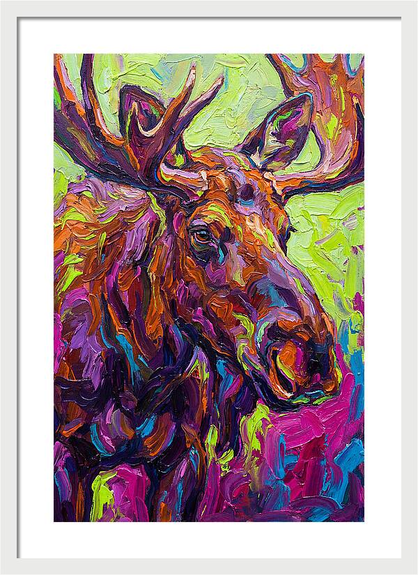 Moose In Vibrant Colors