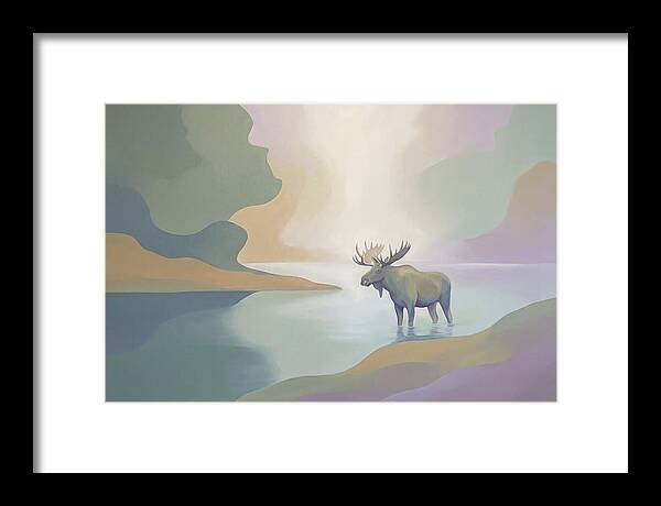 Moose Standing In Pristine Lake