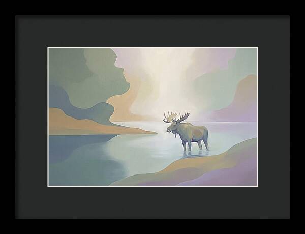 Moose Standing In Pristine Lake