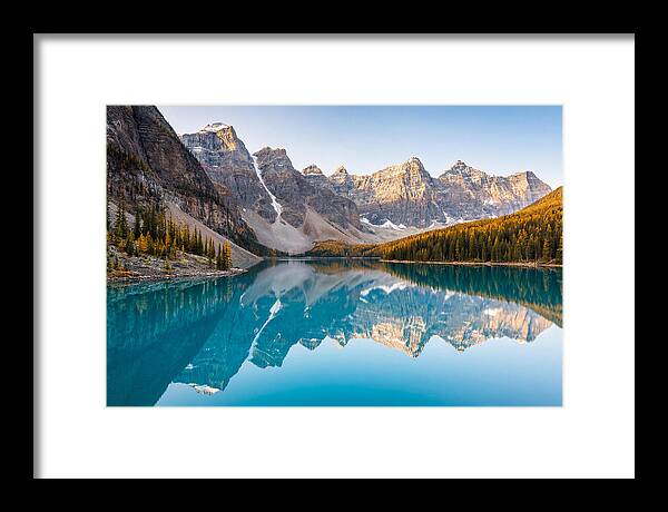 Moraine Lake Reflections In Autumn