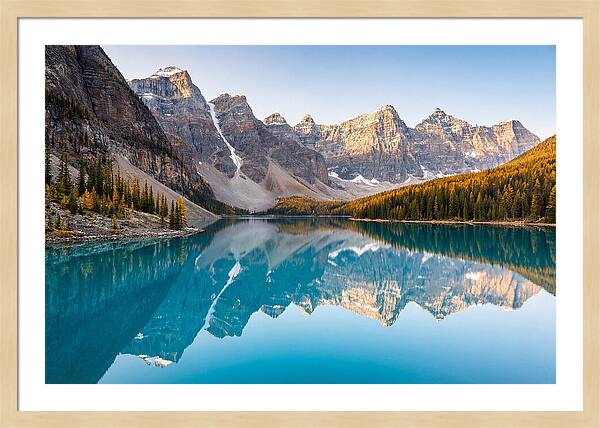Moraine Lake Reflections In Autumn