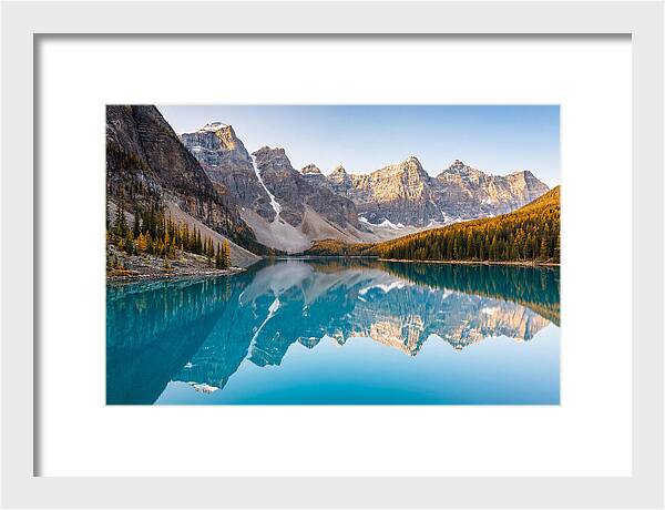 Moraine Lake Reflections In Autumn