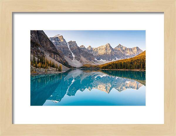 Moraine Lake Reflections In Autumn