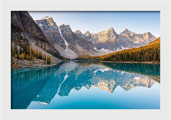 Moraine Lake Reflections In Autumn