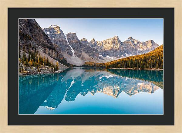 Moraine Lake Reflections In Autumn