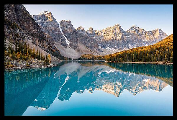 Moraine Lake Reflections In Autumn