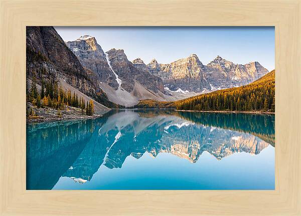 Moraine Lake Reflections In Autumn