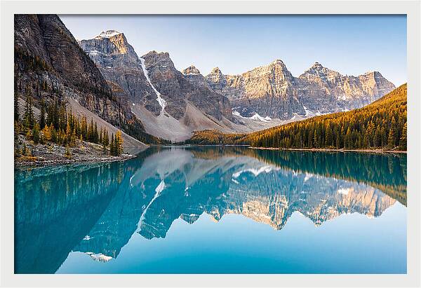 Moraine Lake Reflections In Autumn