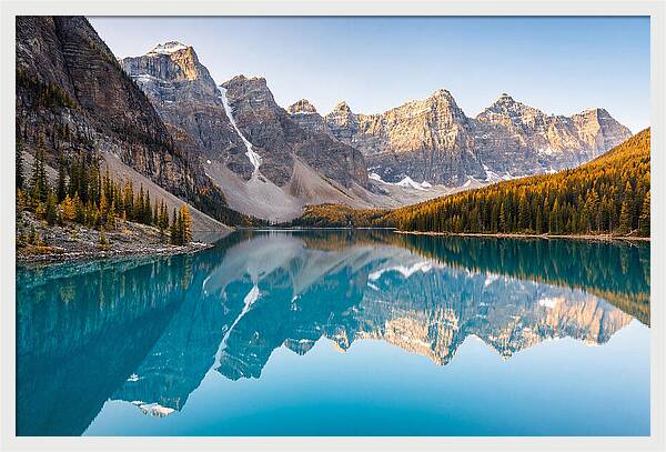 Moraine Lake Reflections In Autumn