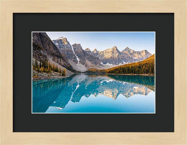 Moraine Lake Reflections In Autumn
