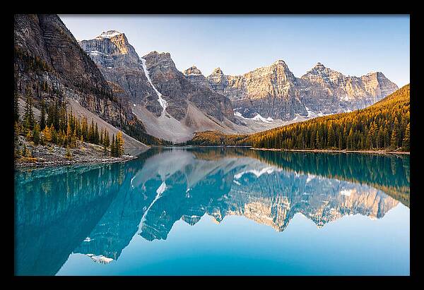 Moraine Lake Reflections In Autumn