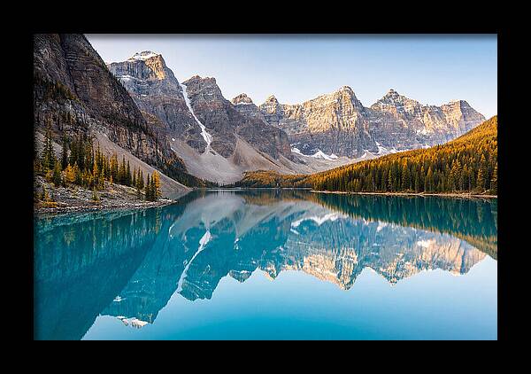 Moraine Lake Reflections In Autumn