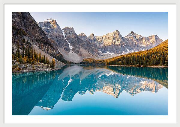 Moraine Lake Reflections In Autumn