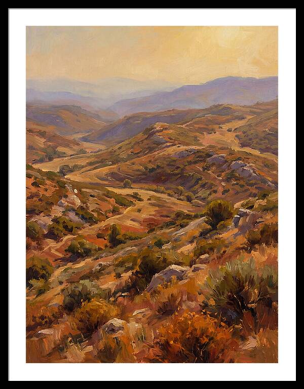 Moraine Landscape At Dusk