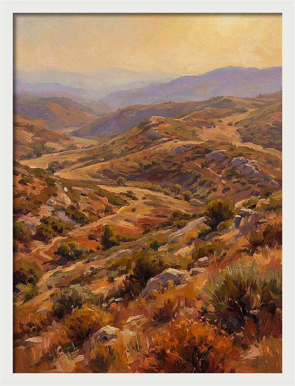 Moraine Landscape At Dusk