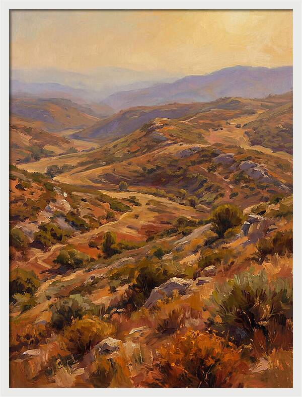 Moraine Landscape At Dusk