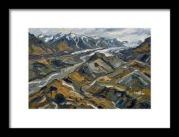Moraine Landscape In Palette Knife Style