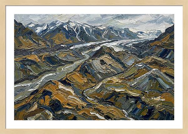 Moraine Landscape In Palette Knife Style