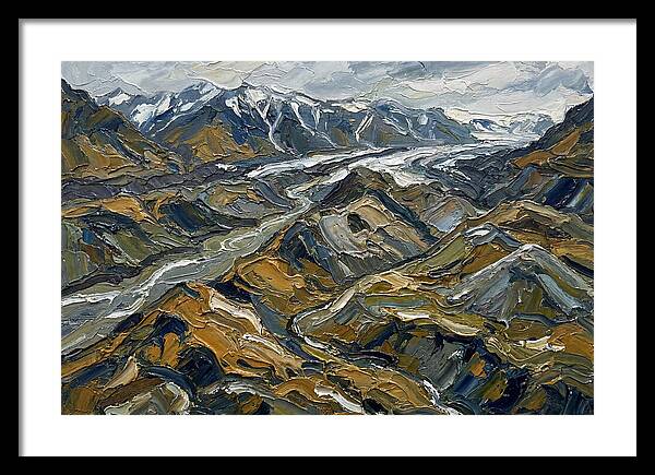 Moraine Landscape In Palette Knife Style