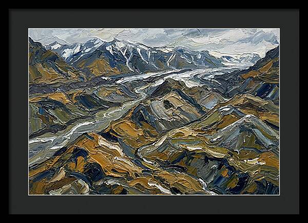 Moraine Landscape In Palette Knife Style