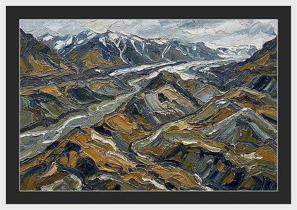Moraine Landscape In Palette Knife Style