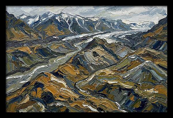Moraine Landscape In Palette Knife Style