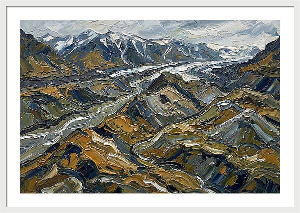 Moraine Landscape In Palette Knife Style