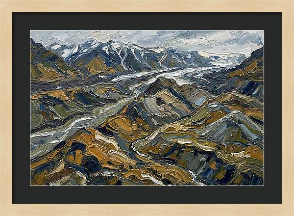 Moraine Landscape In Palette Knife Style
