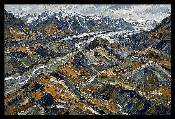 Moraine Landscape In Palette Knife Style