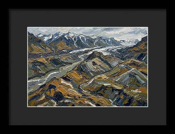 Moraine Landscape In Palette Knife Style