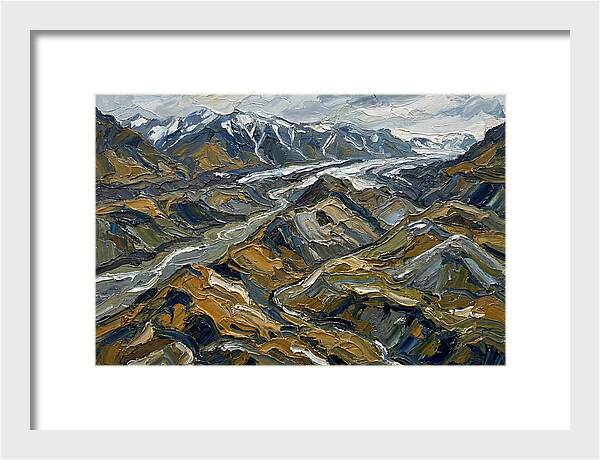 Moraine Landscape In Palette Knife Style