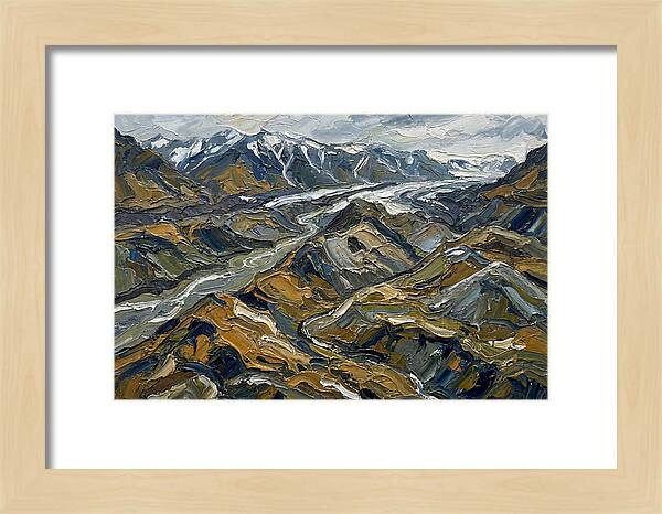 Moraine Landscape In Palette Knife Style