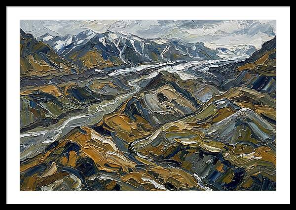 Moraine Landscape In Palette Knife Style