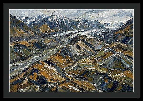 Moraine Landscape In Palette Knife Style