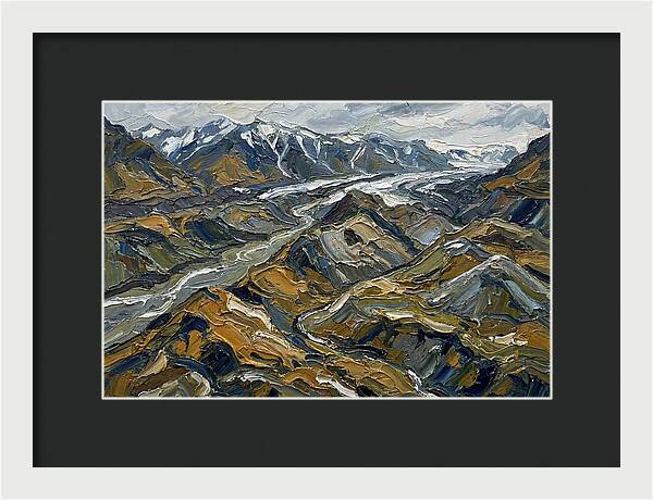 Moraine Landscape In Palette Knife Style