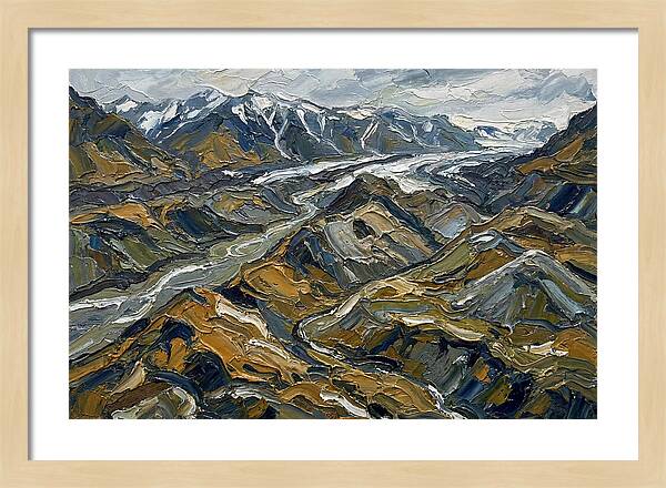 Moraine Landscape In Palette Knife Style
