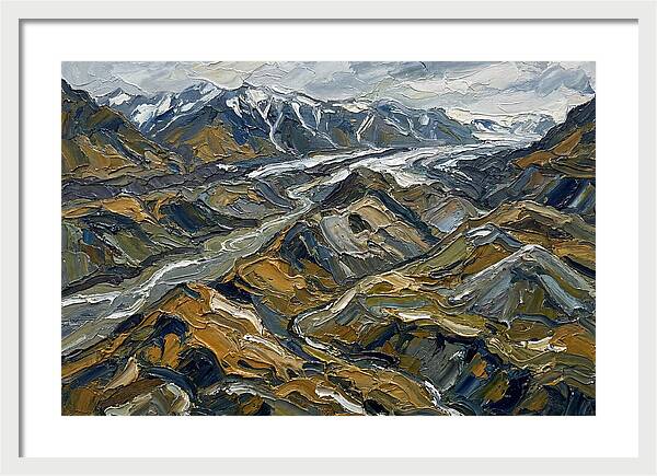 Moraine Landscape In Palette Knife Style