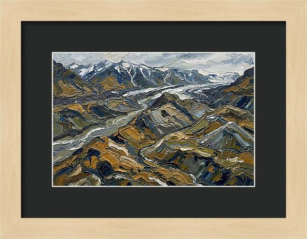 Moraine Landscape In Palette Knife Style