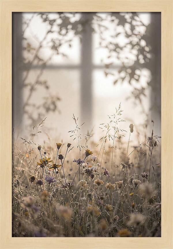 Morning Dew On Wildflower Meadow