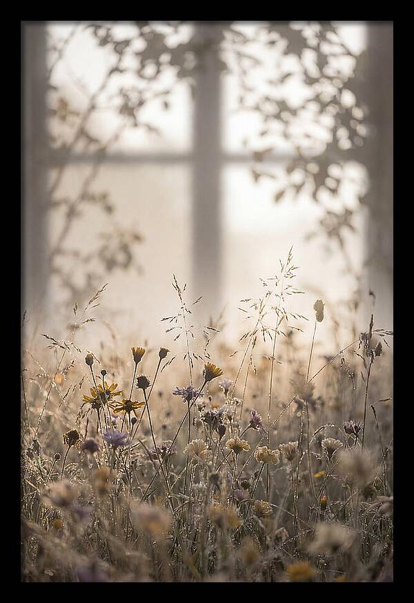 Morning Dew On Wildflower Meadow