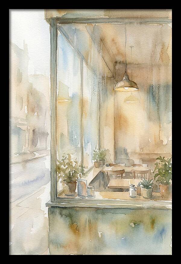 Morning Light Through The Coffee Shop Window